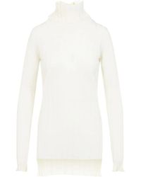 Carven - Ribbed Turtleneck Midi Dress - Lyst