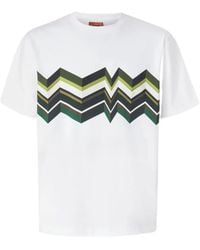 Missoni - T-Shirt With Zigzag Print - Lyst