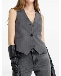 Gaelle - Pinstripe Buttoned Jacket - Lyst