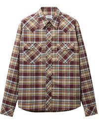 Versace - Checked Cotton-Poplin Slim Shirt - Lyst