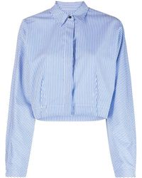 Rag & Bone - Striped Long-sleeve Cropped Shirt - Lyst
