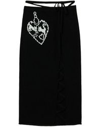 Twinset - Midi-Rok Met Jacquard - Lyst