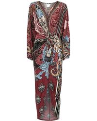 Camilla Maxi-jurk Met Gedraaide Voorkant - Rood