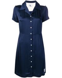 Calvin Klein シャツドレス - ブルー