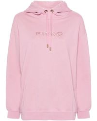 Pinko - Sudadera con capucha y logo bordado - Lyst