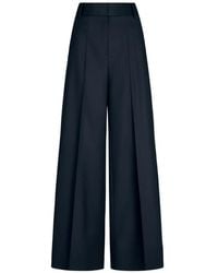 Oscar de la Renta - Wide-Leg Wool-Blend Pant - Lyst