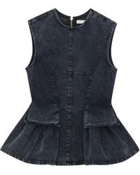 Remain - Peplum Top Met Rits - Lyst