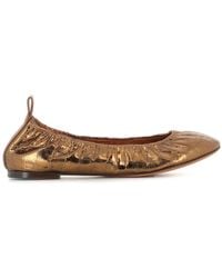 Lanvin - Ballerines À Effet Peau De Crocodile - Lyst