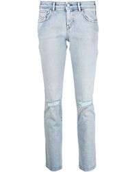 DIESEL - Low-Rise Slim-Cut Jeans - Lyst