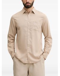 Guess - Logo-Patch Chest-Pocket Shirt - Lyst