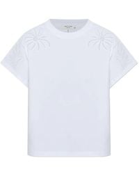 Rag & Bone - Openwork-Trim T-Shirt - Lyst