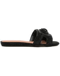 Kurt Geiger - Sandales À Ornements À Tête D'Aigle En Cristal - Lyst