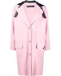 Lanvin - Hooded Single-breasted Coat - Lyst