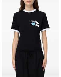 MSGM - T-Shirt À Logo Imprimé - Lyst