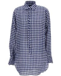 Jejia - Ruffled Checked Shirt - Lyst