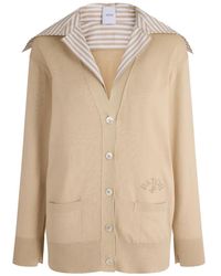 Patou - Mix Popeline Collar Cardigan - Lyst