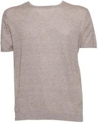 Brando - Short-Sleeved Linen-Cotton Blend T-Shirt - Lyst