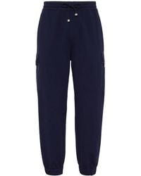 Brunello Cucinelli - Straight-Leg Cotton-Blend Track Pants - Lyst