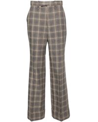 Gucci - Check-pattern Wide-leg Trousers - Lyst