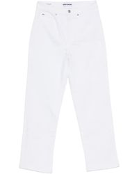DKNY - Logo-Patch Straight-Leg Jeans - Lyst