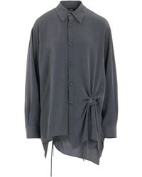 Y's Yohji Yamamoto - Crepe De Chine Shirt - Lyst