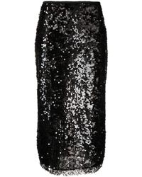 MSGM - Sequin-embellished Straight Skirt - Lyst