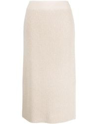 Brunello Cucinelli - Diamond Midi Skirt English Rib - Lyst