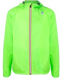 K-Way - Logo-Print Hooded Jacket - Lyst