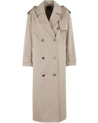 Theory - Trenchcoat Met Dubbele Rij Knopen - Lyst