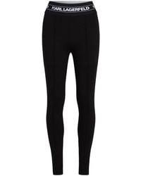 KARL LAGERFELD - Logo-Tape Leggings - Lyst