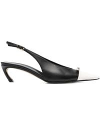 Lanvin - Rita 50Mm Leather Slingback Pumps - Lyst