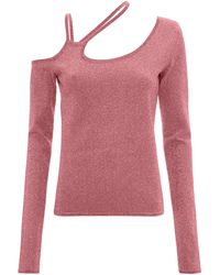 JW Anderson - Cut-Out Metallic Asymmetric Top - Lyst