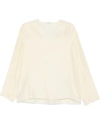 Barena - Livietta V-Neck Long-Sleeve Blouse - Lyst