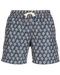 Altea - Floral-print Drawstring Swim Shorts - Lyst
