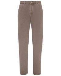 Brunello Cucinelli - Leisure Five-Pocket Cotton Jeans - Lyst