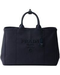 Prada - Logo-Embossed Tote Bag - Lyst