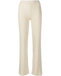 Calvin Klein - Ribbed-knit Slim-fit Trousers - Lyst