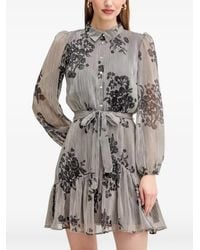 Morgan - Striped Floral Dress - Lyst