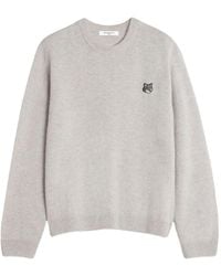 Maison Kitsuné - Pullover Mit Fuchs-Stickerei - Lyst
