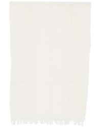 D'Aniello - Check Fringed Scarf - Lyst
