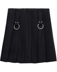 Prada - Wool Pleated Mini Skirt - Lyst