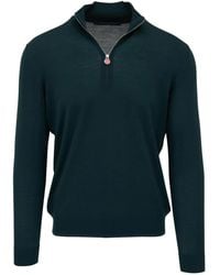 Kiton - Trui Met Halve Rits - Lyst