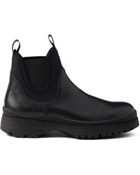 Prada Leather And Neoprene Chelsea Boots in Black for Men Lyst Australia