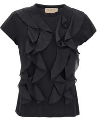 Kaos - Camiseta con detalle de volantes - Lyst