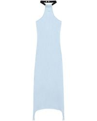 Courreges - Ribbed-Knit Halterneck Dress - Lyst