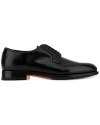 Santoni - Leather Lace-Up Oxford Shoes - Lyst