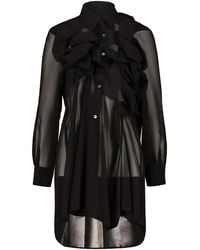 Comme des Garçons - Ruffled Woven Shirt - Lyst