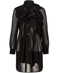Comme des Garçons - Ruffled Woven Shirt - Lyst
