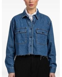 ASKK NY - Crosby Houndstooth Panel Cropped Shirt - Lyst