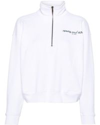 Sporty & Rich - Logo-Print Cotton Sweatshirt - Lyst